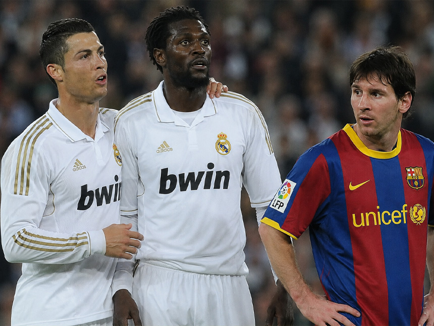 Adebayor, Messi